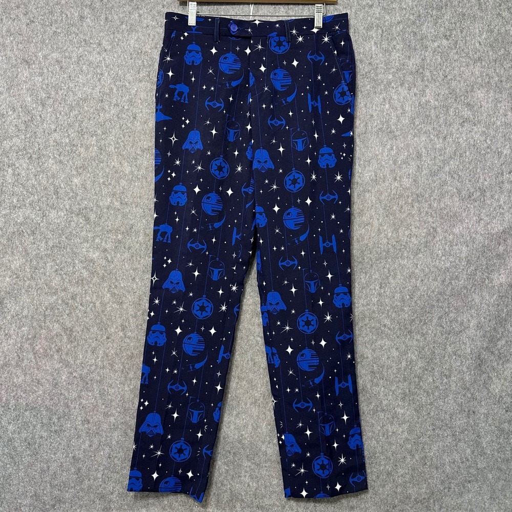OppoSuits Star Wars Dress Pants Mens 36 Blue Galactic Empire Darth Vader Novelty
